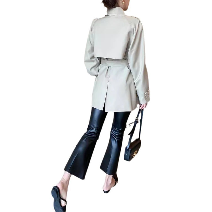 Damen Modernes Trenchcoat mit Taillengürtel Echoarchiv