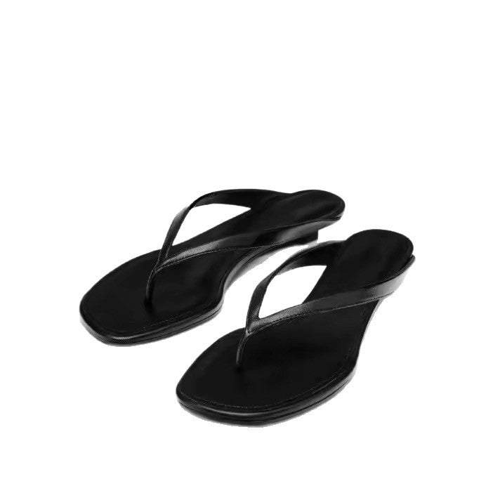Damen elegante Zehentrenner-Sandalen mit minimalistischem Riemendesign Echoarchiv