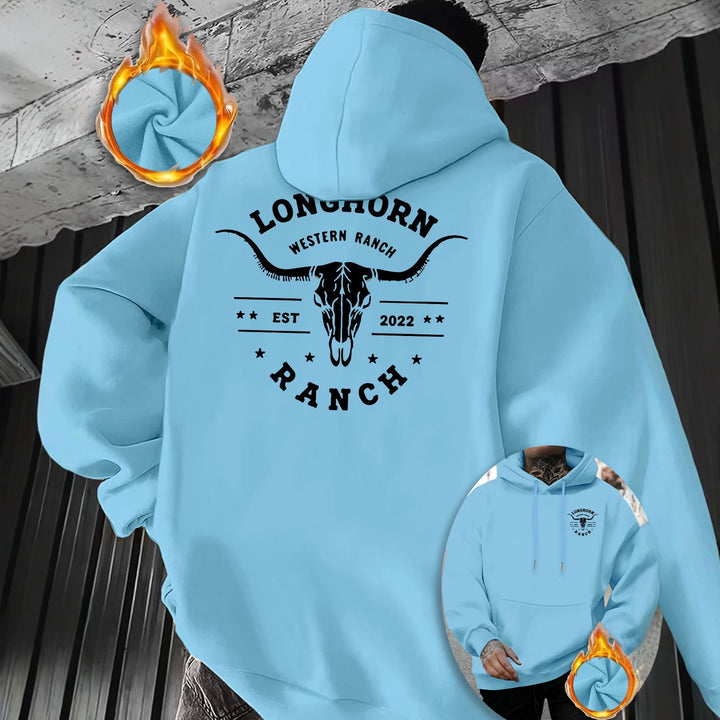 Herren Komfortabler Kapuzenpullover mit markantem Druck Echoarchiv