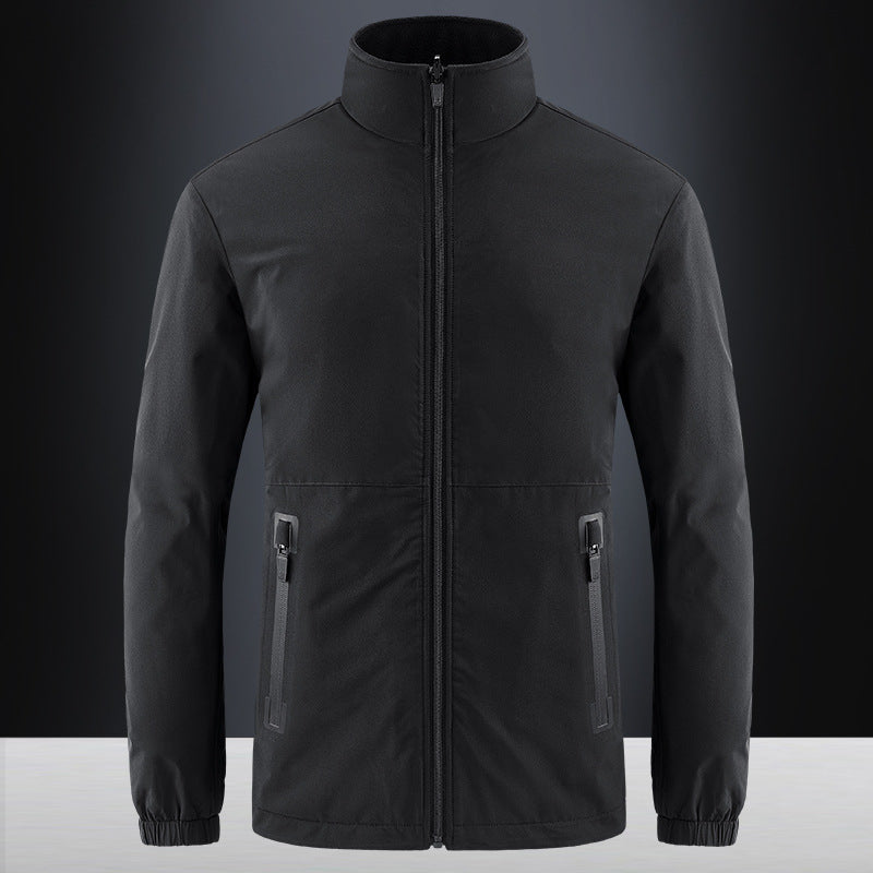 Herren Softshelljacke mit hohem Stehkragen und wasserabweisender Oberfläche Echo Archiv