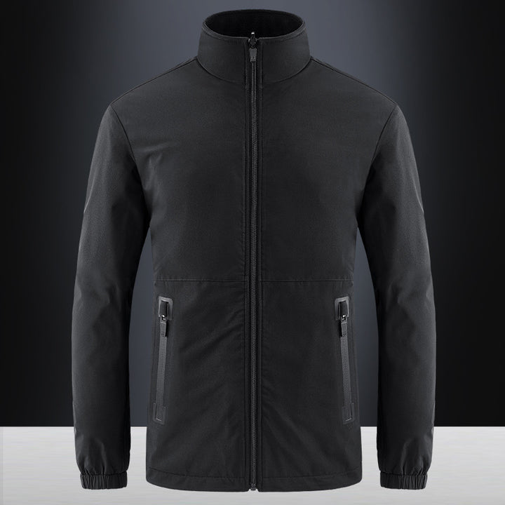 Herren Softshelljacke mit hohem Stehkragen und wasserabweisender Oberfläche Echo Archiv