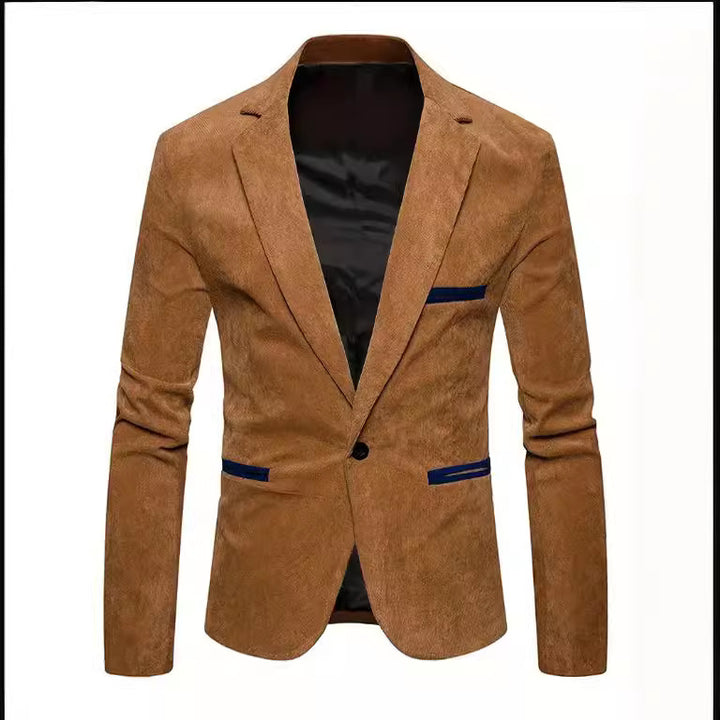 Herren modischer Wildlederblazer mit strukturierter Oberfläche Echoarchiv