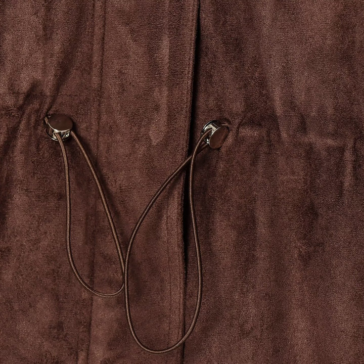 Damen Kurzjacke im Fieldstyle aus Veloursleder‑Optik mit Stehkragen, Brusttaschen und Tunnelzug Echoarchiv