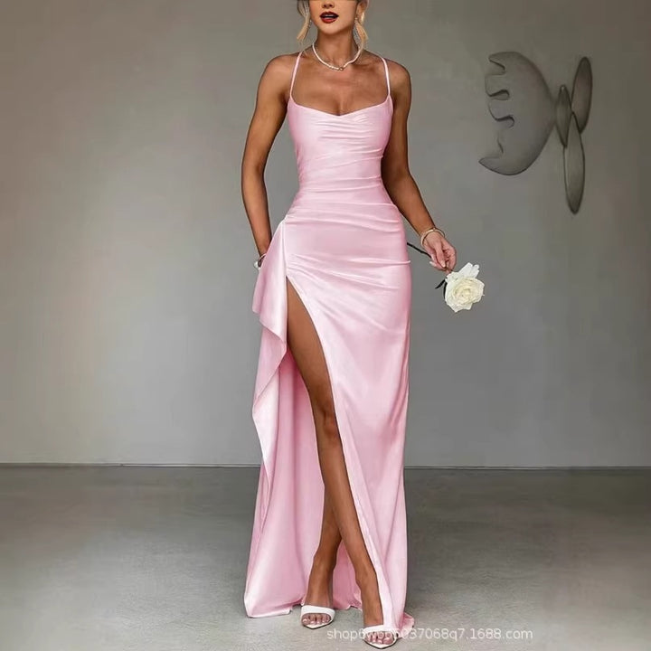 Damen Wickelkleid mit verführerischem Schlitz und schmalen Spaghettiträgern Echo Archiv