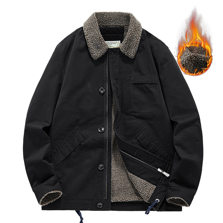 Herren Lässige Übergangsjacke mit Teddyfutter Echo Archiv