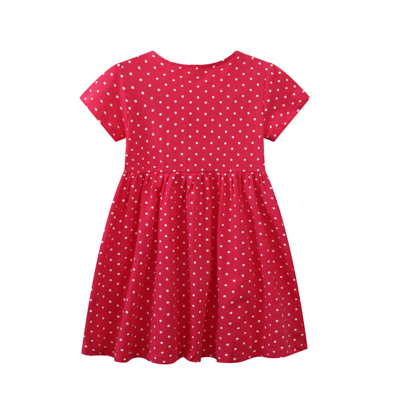 Mädchen Kleid mit niedlicher Pferdemotiv und Punkten Echo Archiv