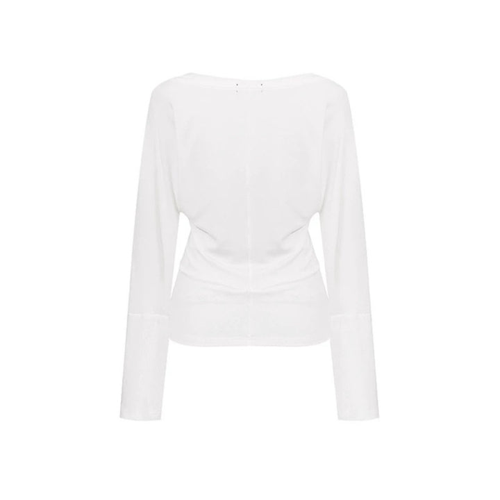 Damen Lagen-Langarmshirt mit integriertem Neckholder und Vintage-Grafik Echoarchiv