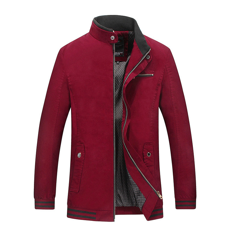 Herren sportliche Übergangsjacke mit Kinnschutz und praktischen Taschen Echoarchiv