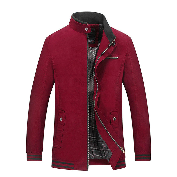 Herren sportliche Übergangsjacke mit Kinnschutz und praktischen Taschen Echoarchiv
