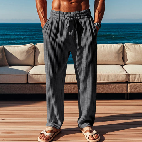 Herren Lässige Freizeithose mit elastischem Bund und praktischen Taschen Echoarchiv
