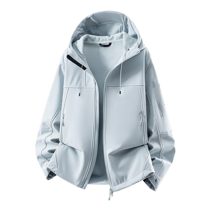 Herren Softshell-Jacke mit Fleecefutter, wasserabweisend und kapuzenverstärkung Echoarchiv