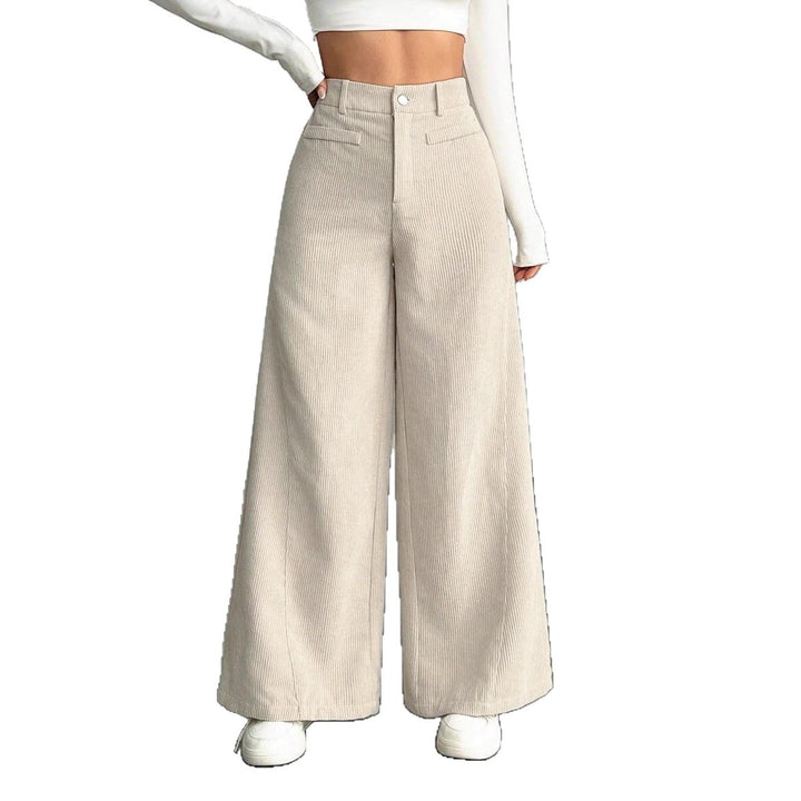 Damen Elegant und hoch taillierte Plisseehose Echo Archiv