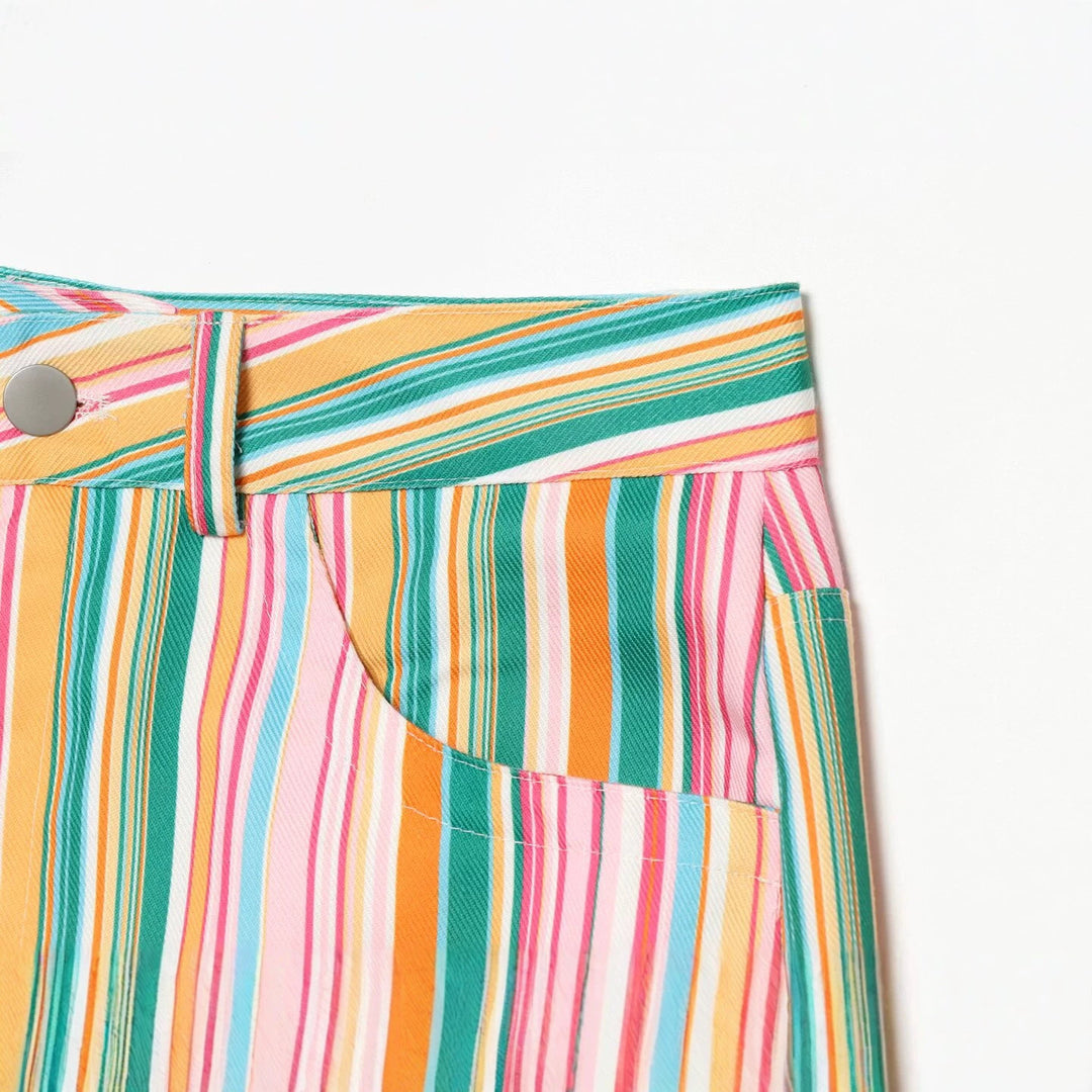 Damen Leicht fallende Palazzo-Hose mit hoher Taille und seitlichen Eingrifftaschen Echo Archiv