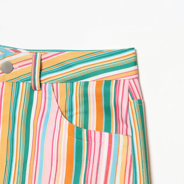 Damen Leicht fallende Palazzo-Hose mit hoher Taille und seitlichen Eingrifftaschen Echo Archiv