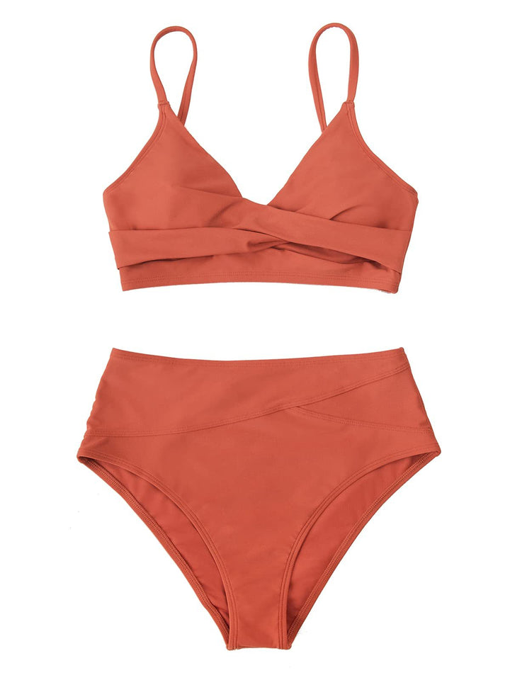Damen Hochtailliertes Wickel-Bikini-Set Echo Archiv
