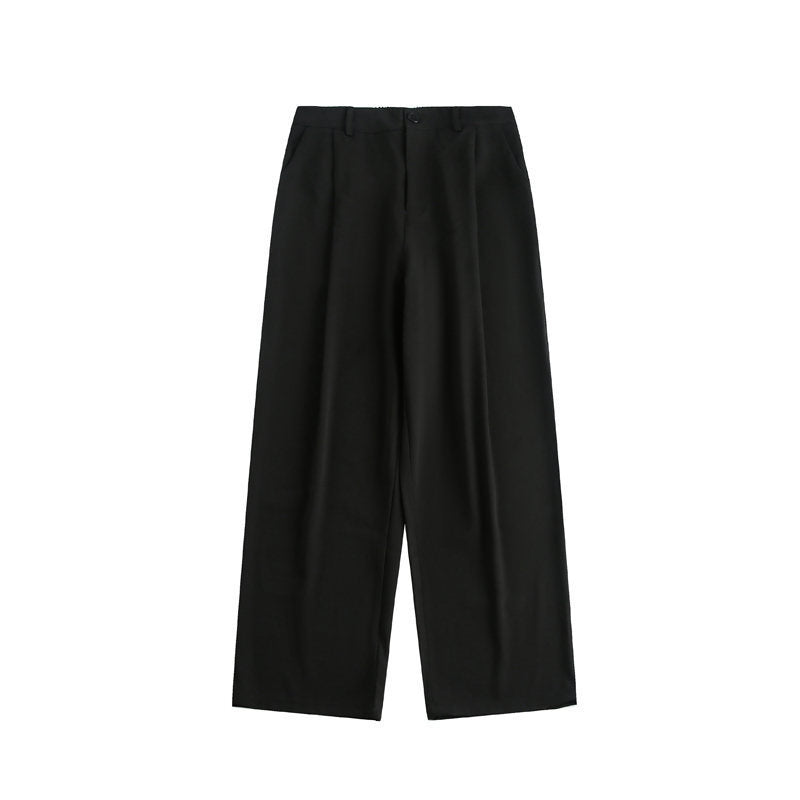 Damen Weite hochtaillierte Stoffhose mit Bundfalte und weitem Bein Echo Archiv