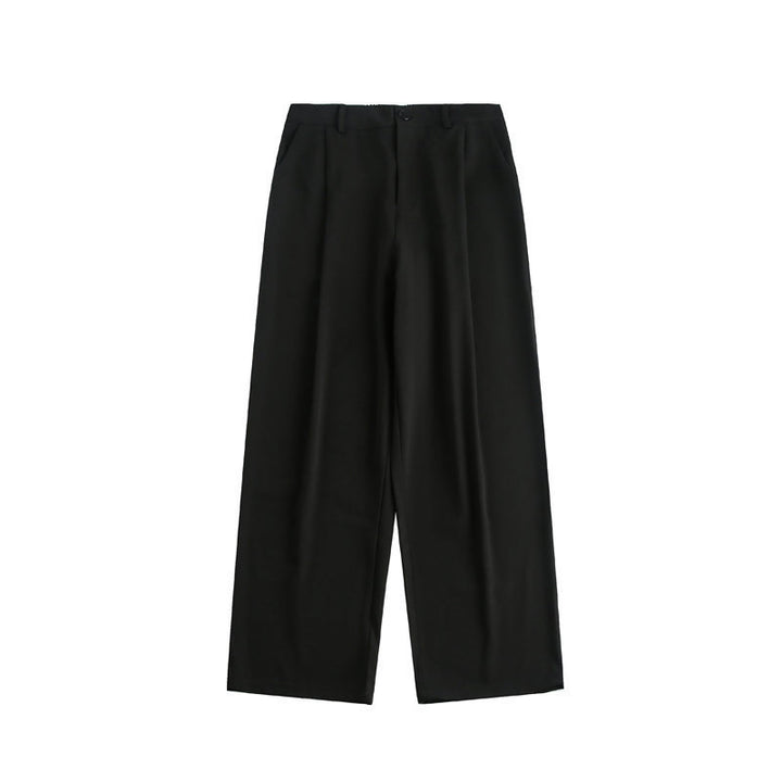 Damen Weite hochtaillierte Stoffhose mit Bundfalte und weitem Bein Echo Archiv