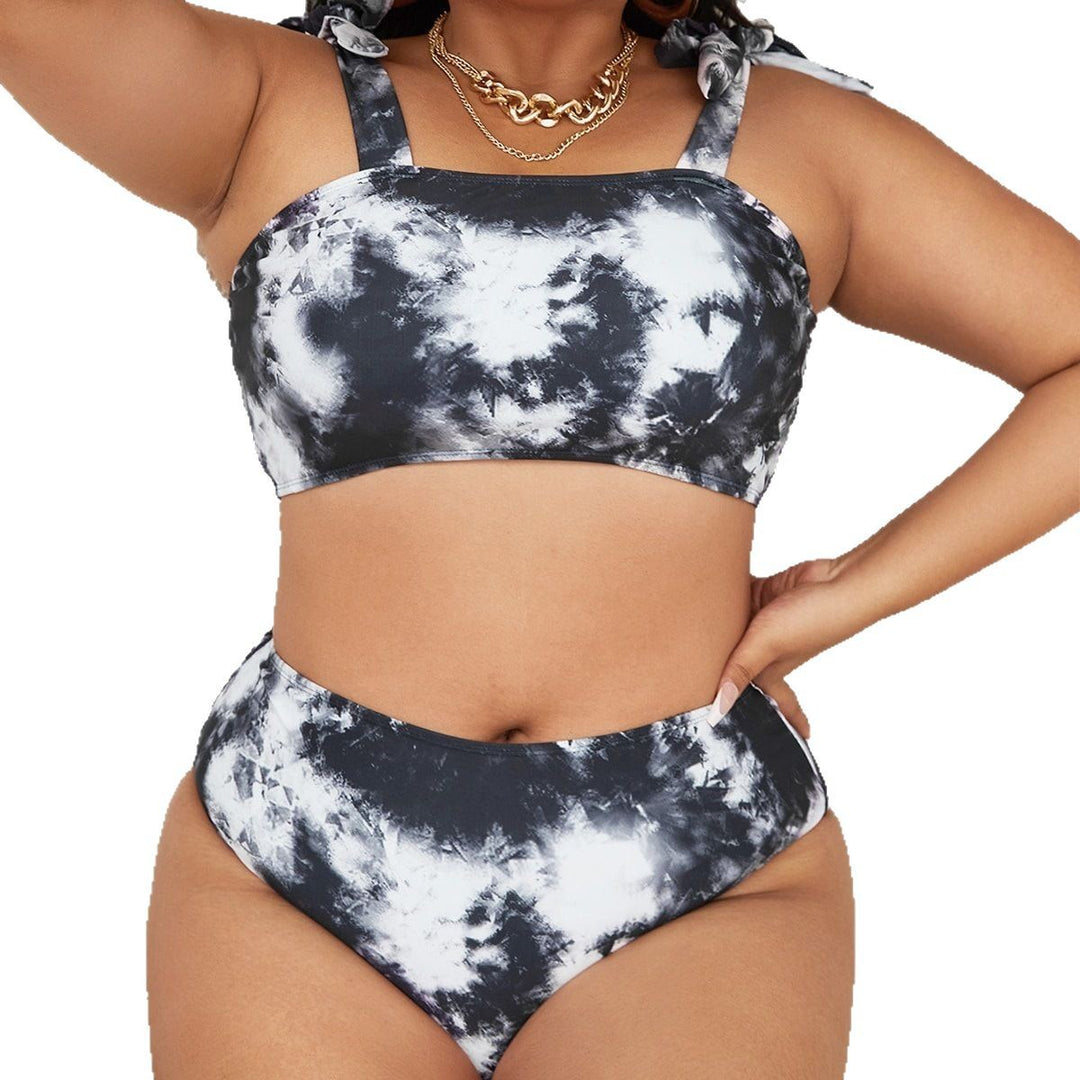Damen Hochtailliertes Bikini-Set mit verspieltem Oberteil und elegantem Trägerdesign Echo Archiv