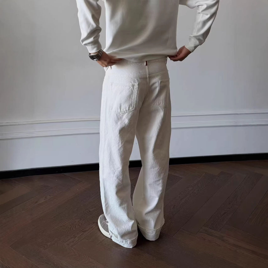 Damen Weit geschnittene und bequeme Baumwollhose Echo Archiv