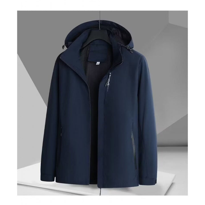 Herren Wind- und Wasserabweisende Softshelljacke mit Kapuze, atmungsaktiver Membran und verdecktem Reißverschluss Echoarchiv