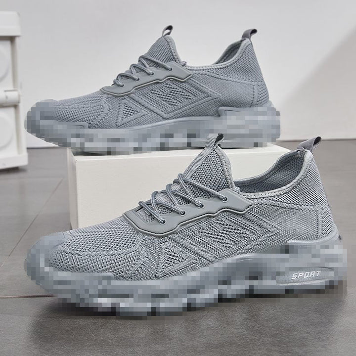 Herren Leichter Strick-Running-Style Sneaker mit gepolsterter Plateau-Sportsohle Echoarhiv