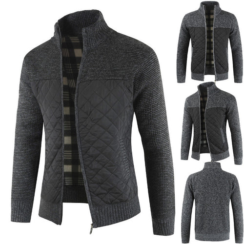 Herren Steppjacke mit Strickdetails Echoarchiv