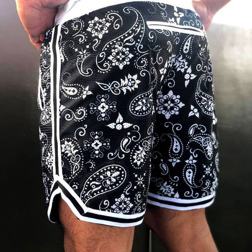 Herren Sportliche Badeshorts mit modischem Paisleymuster und elastischem Bund Echoarchiv