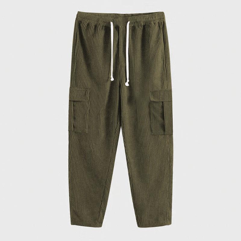 Herren lässige Cargo-Hose mit elastischem Bund und praktischen Taschen Echoarchiv