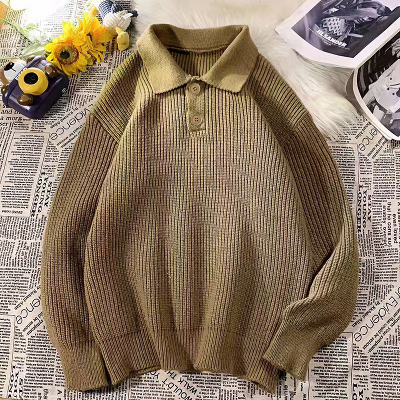 Damen Feinstrick-Polopullover mit Rippenstruktur und Zwei-Knopf-Leiste Echoarchiv