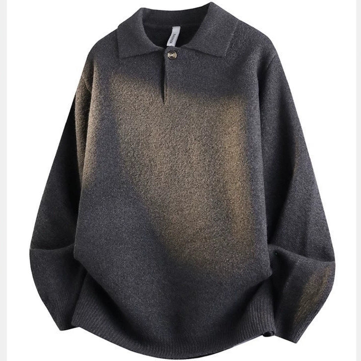 Herren Lässiger Strickpullover mit Polokragen – Norvane