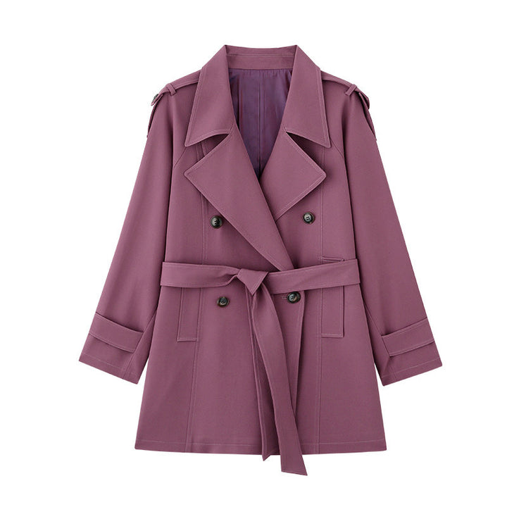 Damen Eleganter Trenchcoat mit Taillengürtel Echoarchiv
