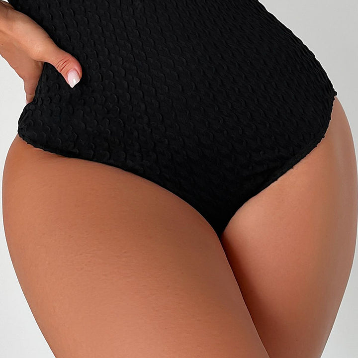 Damen luftiger Badeanzug mit raffinierten Rüschendetails Echo Archiv