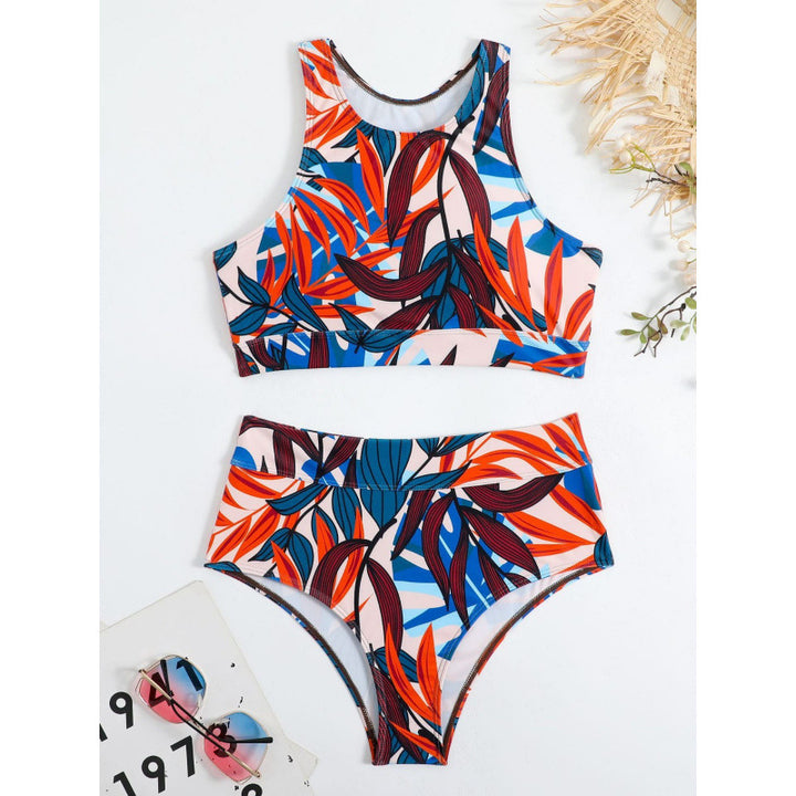 Damen Bikini-Set mit hohem Bund und sportlichem Oberteil Echo Archiv