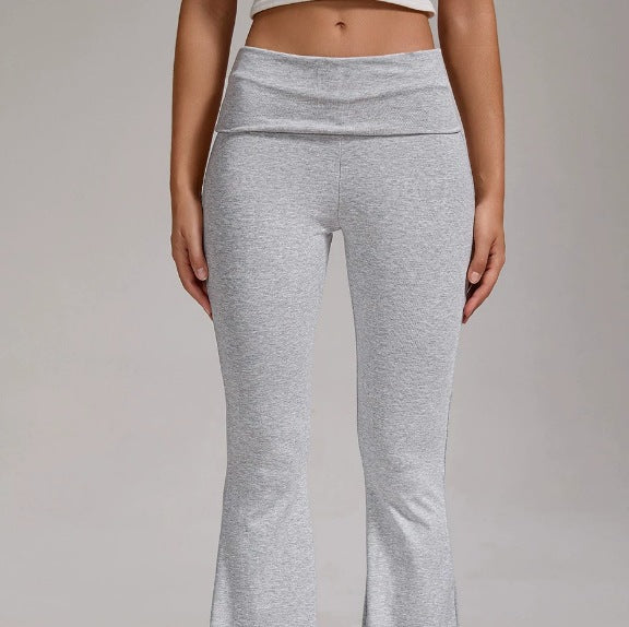 Damen nan hochgeschnittene Stretch-Flare-Yogahose mit formendem Bund Echo Archiv