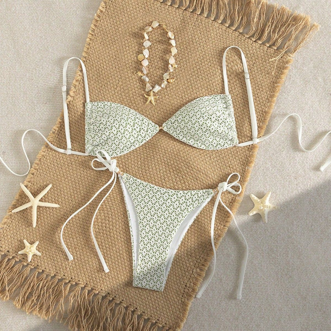 Damen Triangel-Bikini mit verspieltem Blumendruck Echo Archiv