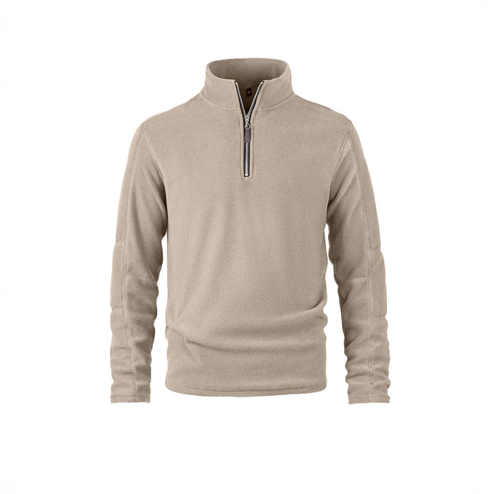Herren Fleece-Pullover mit hohem Kragen und praktischen Reißverschlussdetails Echoarchiv
