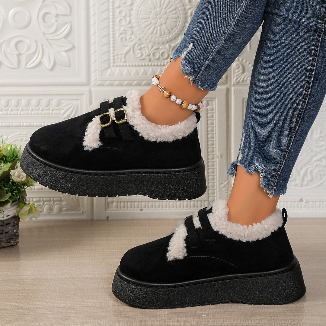 Damen Gefütterte Schnür‑Sneaker mit Kunstfellfutter und Plateau‑Sohle Echo Archiv