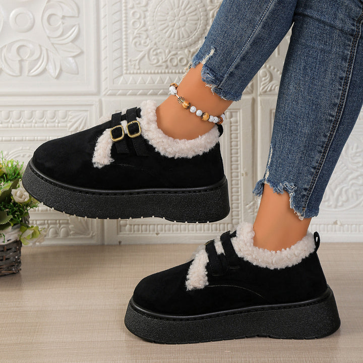 Damen Gefütterte Schnür‑Sneaker mit Kunstfellfutter und Plateau‑Sohle Echo Archiv