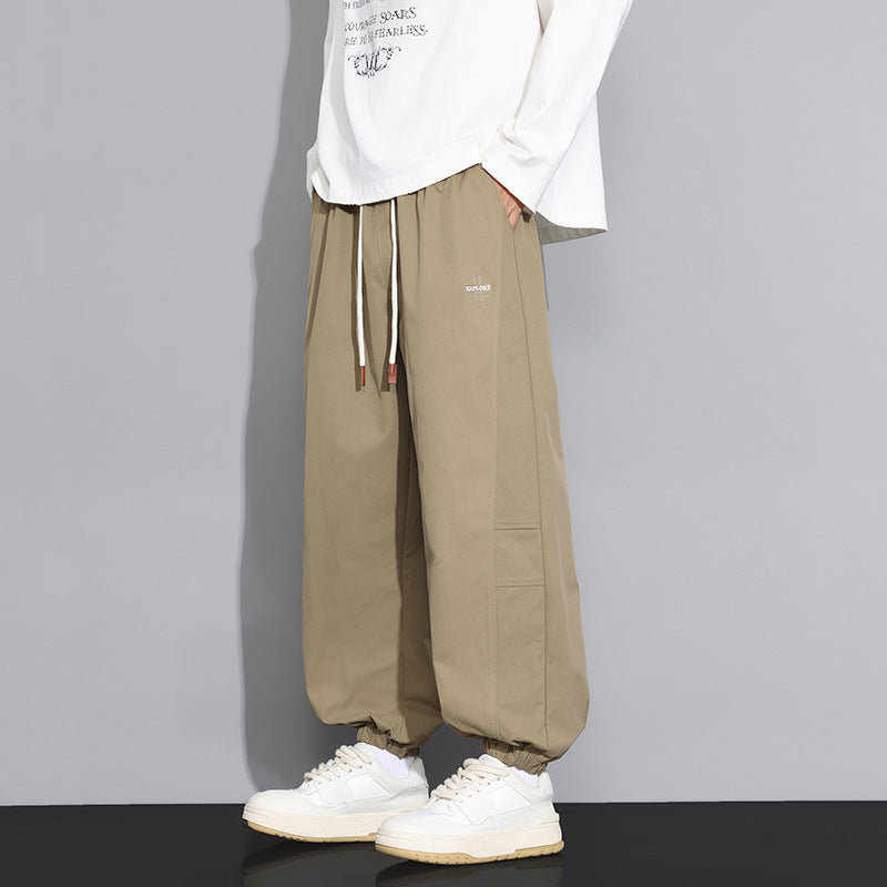 Herren Lässige Freizeithose mit Gummizug und Seitentaschen