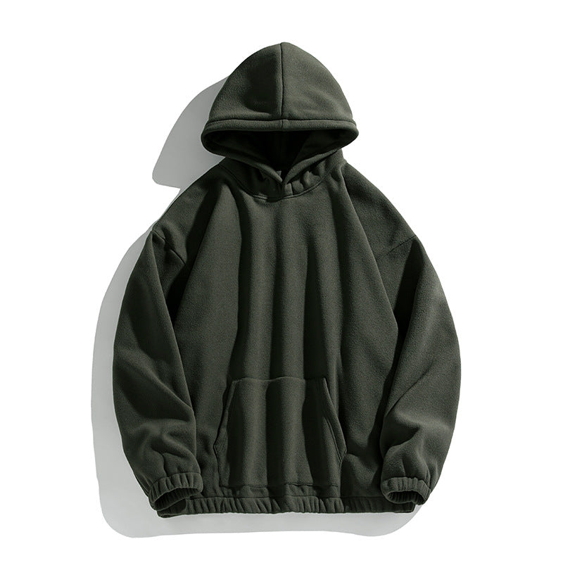Unisex Oversize Fleece-Hoodie mit elastischem Saum und aufgesetzter Kängurutasche Echo Archiv