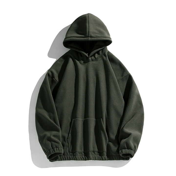 Unisex Oversize Fleece-Hoodie mit elastischem Saum und aufgesetzter Kängurutasche Echo Archiv