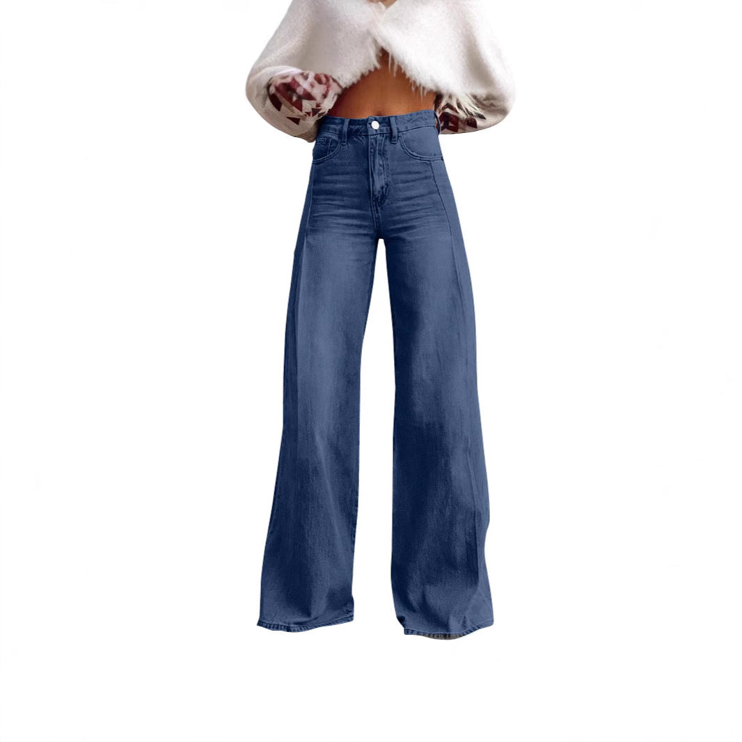 Damen nan hochgeschnittene Schlagjeans mit extra weitem Bein, figurstreckender Passform und dezenter Vintage-Waschung Echo Archiv