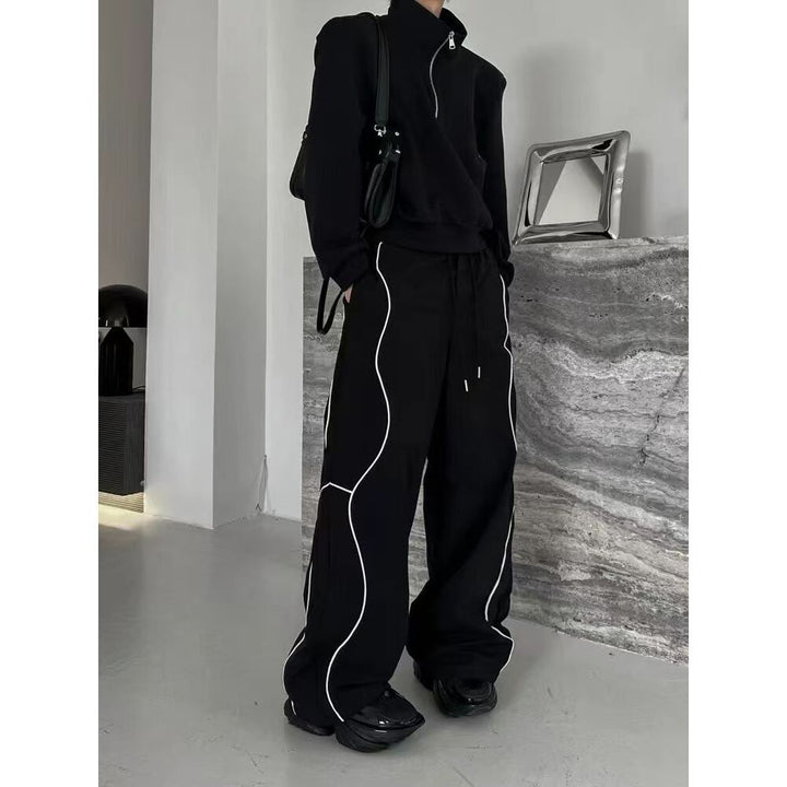 Damen Modische Freizeithose mit kontrastierenden Nähten Echo Archiv