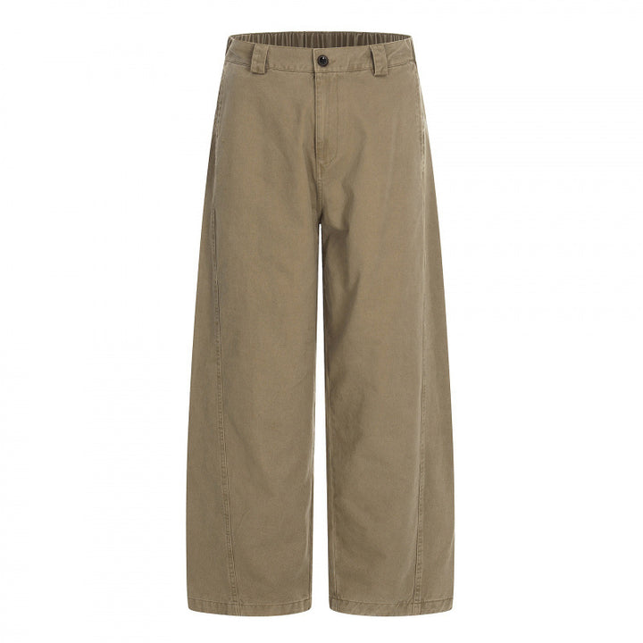 Damen Weite Cropped-Hose mit hoher Taille und geradem Bein Echo Archiv