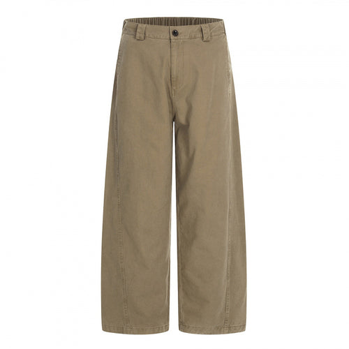 Damen Weite Cropped-Hose mit hoher Taille und geradem Bein Echo Archiv