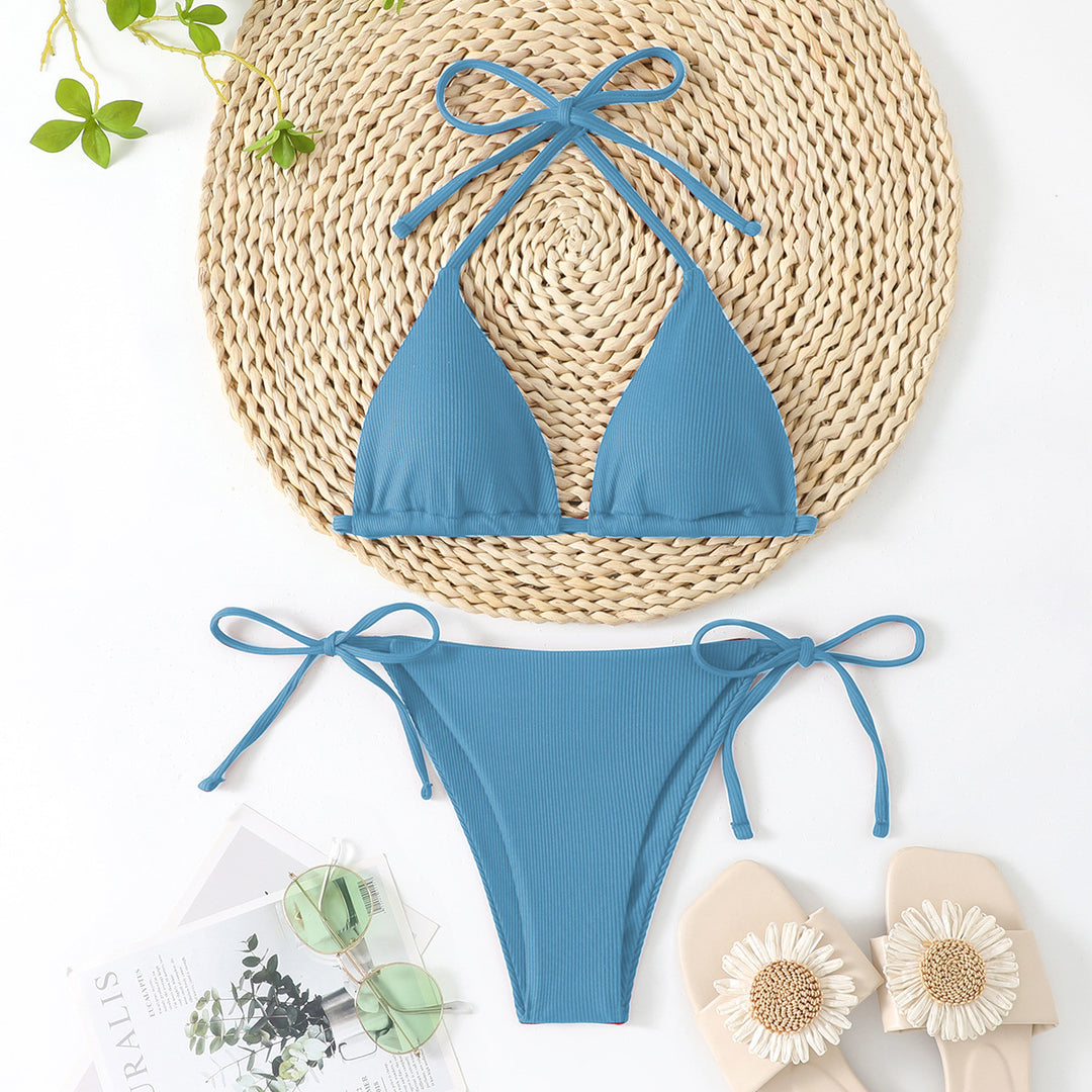 Damen Triangel-Bikini mit verstellbaren Schleifen Echo Archiv
