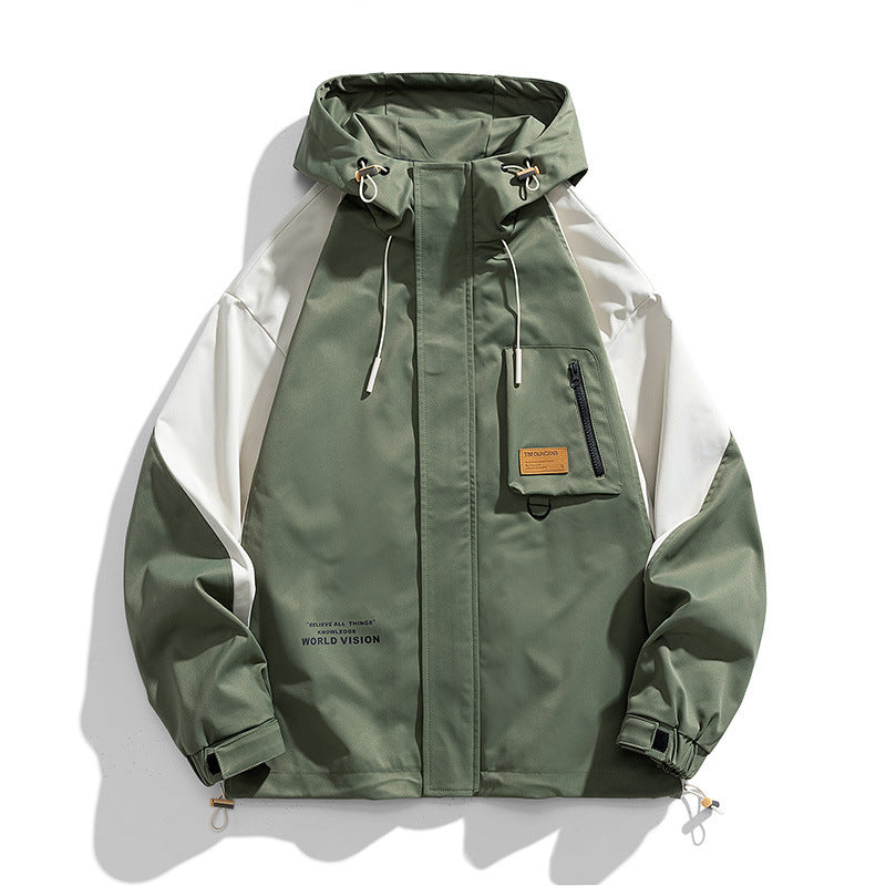 Unisex Kapuzen-Fieldjacke mit Utility-Brusttasche, D‑Ring und Kordelzug Echo Archiv