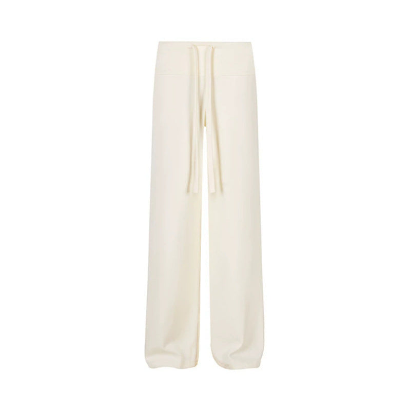 Damen Palazzo-Fleece-Hose mit hohem Komfortbund und fließendem Wide‑Leg-Schnitt Echoarchiv