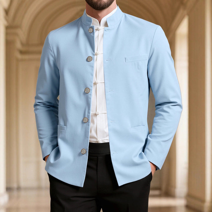 Herren modischer Stehkragenblazer Echoarchiv