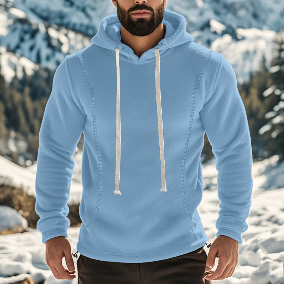 Herren Fleece-Kapuzenpullover mit praktischen Taschen Echoarchiv